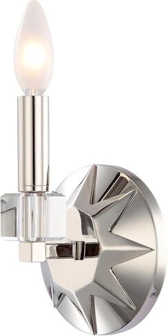 Crystorama Carson 1 شمعدان من النيكل المصقول الخفيف in Kuwait