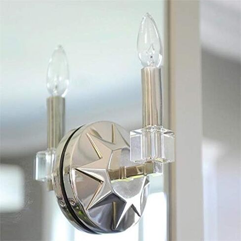 Crystorama Carson 1 شمعدان من النيكل المصقول الخفيف in Kuwait