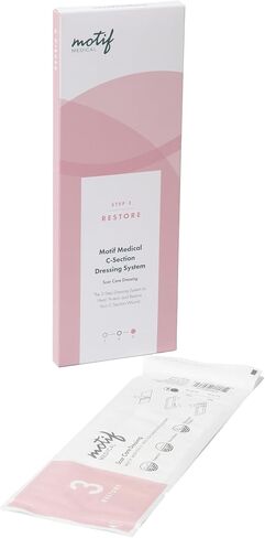 Motif Medical, Stage 3 Restore, Scar Care Dressing, C-Section Bandage System, Maternity Skin Care Accessories - 4 Dressings in Saudi Arabia