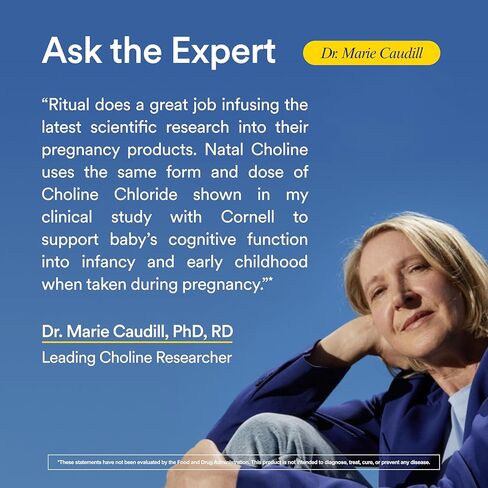 مكملات كولين الولادة الشعائرية: تدعم الوظيفة الإدراكية للطفل عند تناولها أثناء الحمل ومحتوى الكولين في حليب الأم*، شكل مدعوم سريريًا من الكولين عالي الفعالية، كمية تكفي لمدة 30 يومًا in Kuwait