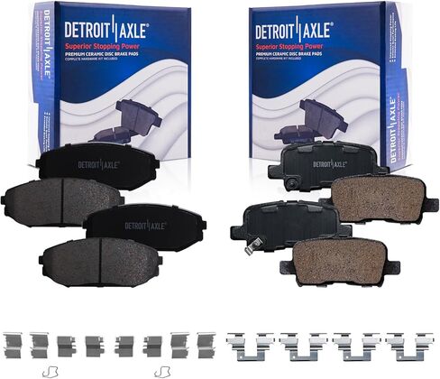 محور ديترويت - وسادات الفرامل الخلفية لـ 2005-2012 Ford F-250 F-350 Super Duty 2006 2007 2008 2009 2010 2011 وسادات فرامل سيراميك مع فرامل بديلة للأجهزة in Saudi Arabia