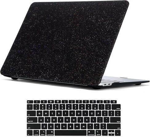 Compatible with 2022-2025 MacBook Air 13 Inch Case with Touch ID, ( Model No. A2681 A3113 ), Smooth Classic Braided Pattern Hard Shell Case with Keyboard Cover & Screen Protector, White. in Kuwait