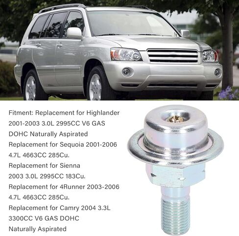 Aramox Fuel Pressure Pulsation Damper, Aluminum Alloy Fuel Damper 23270-62010 Replacement for 2001-2003, Easy Install, Durable and in Saudi Arabia
