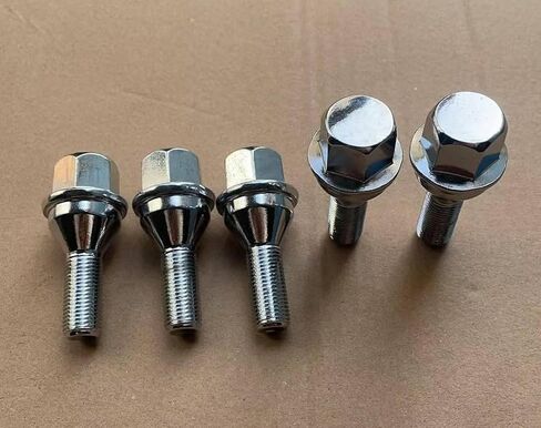 5pcs Wheel Lug Bolts M12x1.25 19mm Hex Length 28mm # 611-005 Replacement for 2014-2022 Jeep Cherokee, 18-23 Jeep Compass, 13-16 Dodge Dart, 15-17 Chrysler 200 in Saudi Arabia