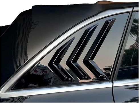 متوافق مع مرسيدس بنز GLC X253 2015-2022 ABS أسود نافذة السيارة الخلفية ستائر مثلثة عاكسة ملصقات الكسوة ملحقات السيارة in Kuwait