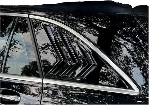 متوافق مع مرسيدس بنز GLC X253 2015-2022 ABS أسود نافذة السيارة الخلفية ستائر مثلثة عاكسة ملصقات الكسوة ملحقات السيارة in Kuwait