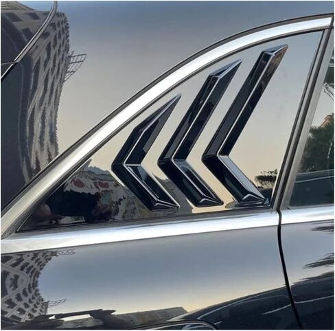 متوافق مع مرسيدس بنز GLC X253 2015-2022 ABS أسود نافذة السيارة الخلفية ستائر مثلثة عاكسة ملصقات الكسوة ملحقات السيارة in Kuwait