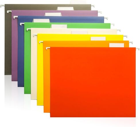 مجلدات ملفات معلقة بيضاء - 8 عبوات، مجلدات تنظيم ملفات بحجم الحروف للمنزل والمكتب والمدرسة وخزائن الملفات in Kuwait