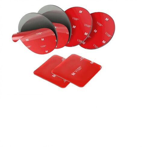 منصات لاصقة مزدوجة الجوانب 3M، استبدال وسادة لاصقة مثبتة على السيارة. شريط تثبيت كاميرا داش 3M VHB اللاصق. ملصق شريط عالي التحمل للوحة القيادة والاستخدام اليومي. مقاوم للماء، مقاوم للحرارة، مربعات ودائرية، 6 قطع in Kuwait