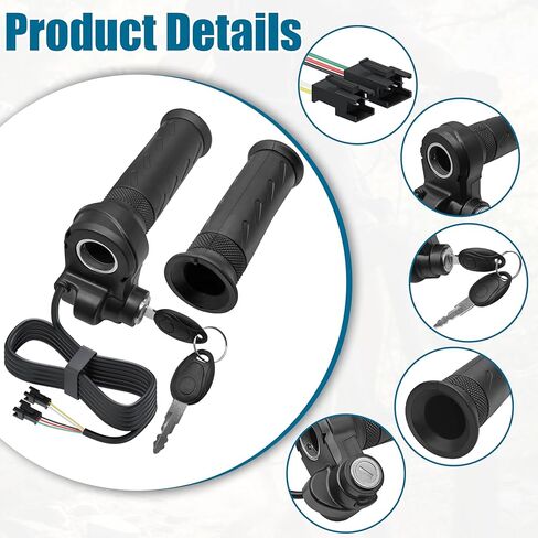 قبضة خانق ملتوية كاملة مع مفتاحين، متوافقة مع Ridstar Q20، Q20، خانق الدراجة الكهربائية، تحكم سلس في التسارع in Kuwait