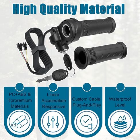 قبضة خانق ملتوية كاملة مع مفتاحين، متوافقة مع Ridstar Q20، Q20، خانق الدراجة الكهربائية، تحكم سلس في التسارع in Kuwait