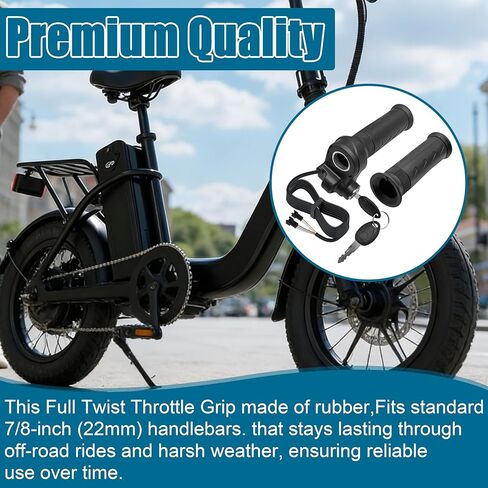 قبضة خانق ملتوية كاملة مع مفتاحين، متوافقة مع Ridstar Q20، Q20، خانق الدراجة الكهربائية، تحكم سلس في التسارع in Kuwait