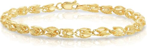 Floreo 10k Yellow Gold 2.5mm Solid Turkish Rope Chain Bracelet or Anklet in Saudi Arabia