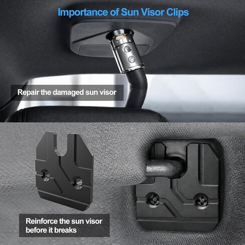 طقم إصلاح واقي الشمس، عبوة واحدة، متوافقة مع ذاكرة الوصول العشوائي 1500 2019-2023، هيكل من سبائك الألومنيوم الفاخر، طقم إصلاح مشبك واقي الشمس للسيارات، متوافق مع ملحقات دودج رام 1500 in Kuwait