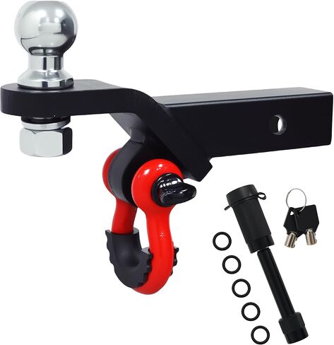 يتميز حامل كرة وصلة المقطورة بحلقة على شكل حرف D متوافقة مع جهاز استقبال وصلة وصل 2 بوصة، وصلة ربط كروية 2 بوصة ومجموعة وصلة ربط حمراء مقاس 3/4 بوصة مناسبة لشاحنات الالتقاط وسيارات الدفع الرباعي وسيارات السيدان والمركبات الأخرى (مع قفل) in Kuwait