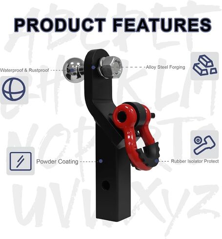 يتميز حامل كرة وصلة المقطورة بحلقة على شكل حرف D متوافقة مع جهاز استقبال وصلة وصل 2 بوصة، وصلة ربط كروية 2 بوصة ومجموعة وصلة ربط حمراء مقاس 3/4 بوصة مناسبة لشاحنات الالتقاط وسيارات الدفع الرباعي وسيارات السيدان والمركبات الأخرى (مع قفل) in Kuwait