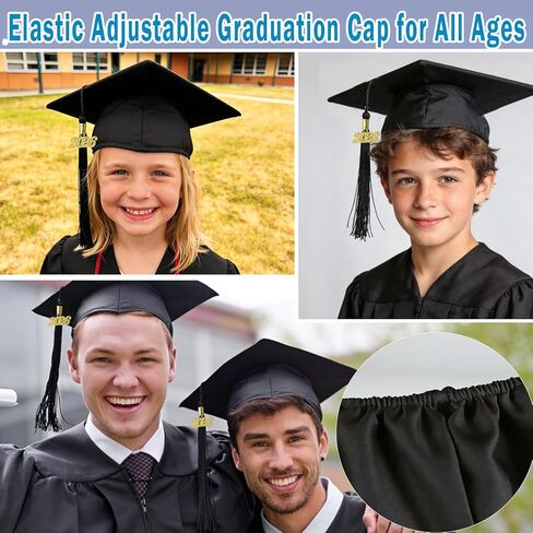 Graduation Cap, White Stole & Graduation Card Set - Adjustable Cap with 2026 Tassel for High School & Bachelor in Saudi Arabia