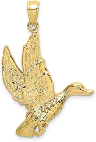 حقيقي 10kt الذهب الأصفر الطائر مالارد البط سحر in Kuwait