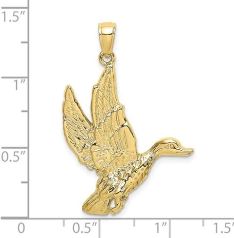 حقيقي 10kt الذهب الأصفر الطائر مالارد البط سحر in Kuwait