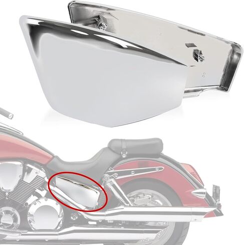أغطية الجانب الأيمن الأيسر للدراجة النارية-أغطية جانبية PSLER لملحقات VTX 1800 لـ VTX 1800 VTX1800 R/S/N/F/T 2002-2008 كروم in Kuwait