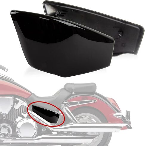 Motorcycle Left Right Side Covers- PSLER Side Covers for VTX 1800 Accessories for VTX 1800 VTX1800 R/S/N/F/T 2002-2008 Chrome in Kuwait
