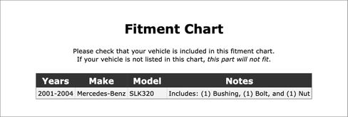 طقم إصلاح ذراع التوجيه الخامل متوافق مع مرسيدس بنز SLK320 2004 2003 2002 2001 P-3968340 in Kuwait