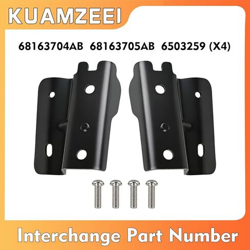 68163704AB 68163705AB Soft Top Left and Right Bow Brackets with 4 x Screws Compatible with Jeep Wrangler JKU 4-Door Only in Kuwait
