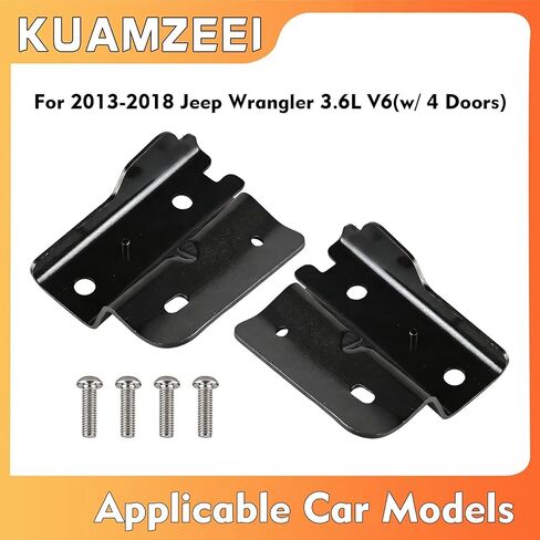 68163704AB 68163705AB Soft Top Left and Right Bow Brackets with 4 x Screws Compatible with Jeep Wrangler JKU 4-Door Only in Kuwait