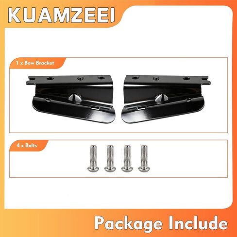 68163704AB 68163705AB Soft Top Left and Right Bow Brackets with 4 x Screws Compatible with Jeep Wrangler JKU 4-Door Only in Kuwait