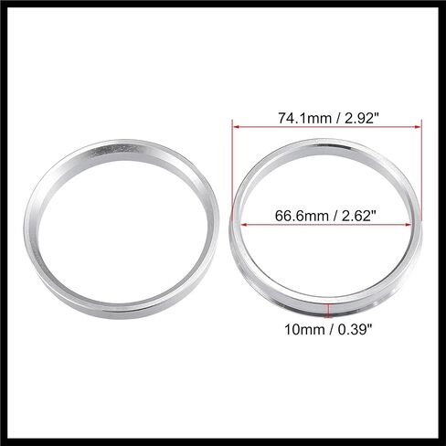 4pcs OD 74.1mm to ID 66.6mm Aluminum Alloy Car Auto Hub Centric Rings Wheel Bore Center Spacer Durable Material in Saudi Arabia