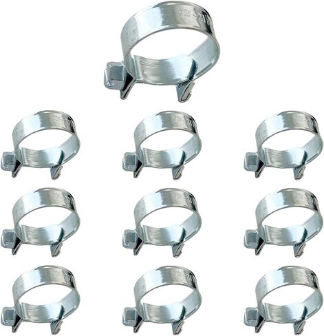 10Pcs 6-8mm Mini Fuel Injection Hose Clamps, Zinc Plated Stainless Steel Fuel Line Pipe Clips for Automotive, Gas and Diesel Lines in Saudi Arabia