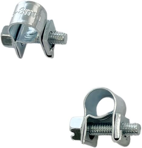 10Pcs 6-8mm Mini Fuel Injection Hose Clamps, Zinc Plated Stainless Steel Fuel Line Pipe Clips for Automotive, Gas and Diesel Lines in Saudi Arabia