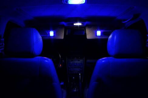 39MM 6-SMD 5050 اكليل قبة خريطة الداخلية LED مصابيح كهربائية مصباح ل C5W DE3425 6411 6423 (10 قطع) (أزرق) in Kuwait