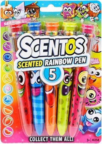 Scentos Scented Gel Pens for Kids - Assorted Colorful Pens - Fine Point Gel Pen Set - For Ages 3 and Up - 8 Count (Glitter) in Kuwait