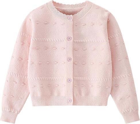 Danny D Girl Cute Pattern Knit Sweater Cardigan Chunky Warm Casual Crewneck Long Sleeve Knit Sweater Tops in Saudi Arabia