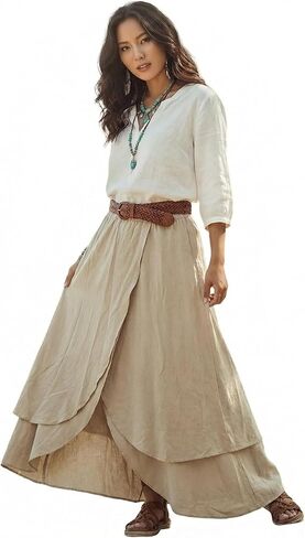 Women's Maxi Cotton Boho Wrap Skirt Bohemian Organic Cotton Fair Trade Long in Saudi Arabia