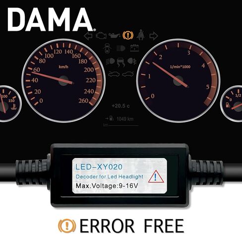 DAMA H7 LED Headlight CANbus Anti-Flicker Error Free/Error Canceller/Flickering Resistor Decoder Conversion Kit | One Pair Deal (H7) in Saudi Arabia