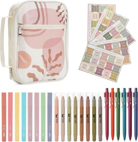 Mr. Pen- Bible Journaling Kit, 22 PCS, Bible Case, Bible Highlighters and Pens No Bleed, Bible Study Kit, Bible Journaling Kit, Bible Study Supplies Journaling Kit, Bible Journaling Supplies in Saudi Arabia