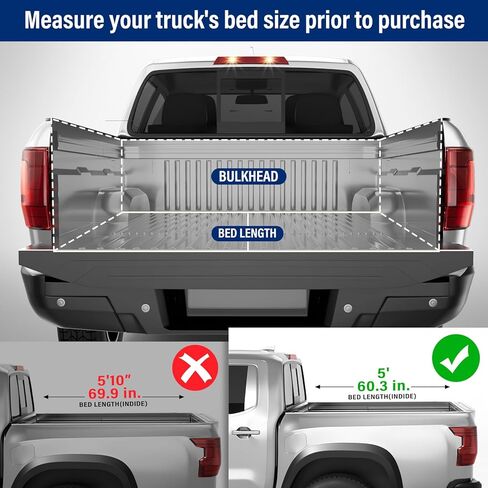 غطاء تونيو لسرير الشاحنة قابل للطي لسرير 2005-2026 نيسان فرونتير 5 قدم (60 بوصة) in Kuwait