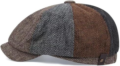 Flat Cap, Casual Beret with Vintage Style, Knitted Polyester, Perfect for Everyday Headwear, Knitted Texture in Saudi Arabia
