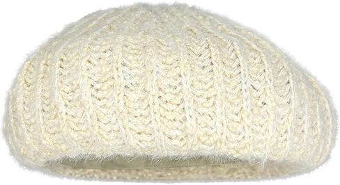 Cable Knit Beret Hats for Women Breathable and Structured Winter Hat Rugged Cotton Blend Slouchy Beanie French Style in Kuwait