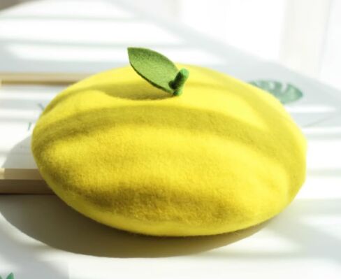 اليابان لوليتا خمر مضحك الضفدع قبعة قبعة قبعة للنساء الرسام الأخضر هدية (قبعة الليمون) in Kuwait