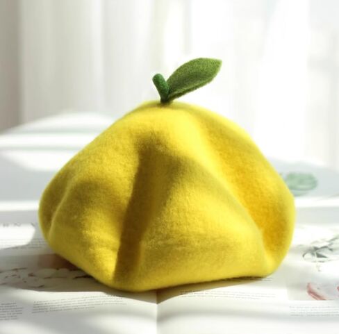 اليابان لوليتا خمر مضحك الضفدع قبعة قبعة قبعة للنساء الرسام الأخضر هدية (قبعة الليمون) in Kuwait