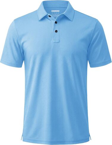MAGCOMSEN Polo Shirts for Men Casual Athletic Polos 3 Buttons Performance Business Golf Collared Shirts in Saudi Arabia