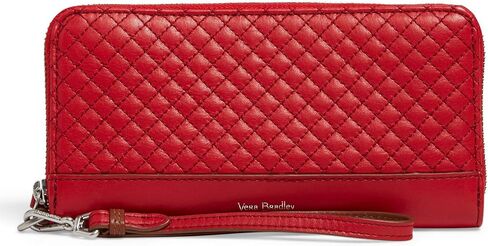 Carryall RFID Accordion Wristlet, Leather, Cardinal Red in Saudi Arabia