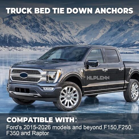 4 قطع من مراسي الربط شديدة التحمل تناسب 2015-2025 Ford F150 F250 F350 & Raptor 2026، ملحقات السيارة لسرير الشاحنة استبدال # FL3Z-99000A64-B & FL3Z-9928408-AB in Kuwait