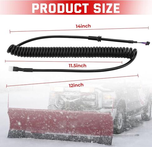 Jerbor 4-Pin Snow Plow Controller Cord Fit for Western Fisher Fleet Flex, 9-Button Handheld Controller Replacement Cable, Replaces #96464 in Saudi Arabia