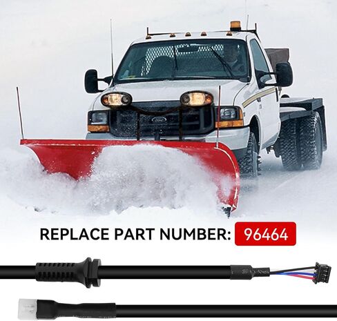 Jerbor 4-Pin Snow Plow Controller Cord Fit for Western Fisher Fleet Flex, 9-Button Handheld Controller Replacement Cable, Replaces #96464 in Saudi Arabia