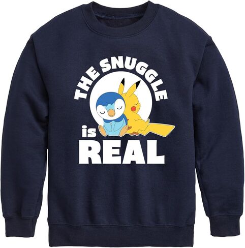 HYBRID APPAREL - Pokémon - The Snuggle is Real Pikachu and Piplup - سترة صوفية ذات رقبة دائرية للأطفال والشباب in Saudi Arabia