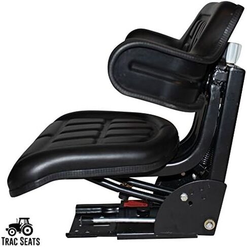 TRAC SEATS BLACK WAFFLE STYLE UNIVERSAL TRACTOR SUSPENSION SEAT WITH TILT FITS FORD/NEW HOLLAND 2000 2310 2600 2610 2810 2910 (SAME DAY SHIPPING - Delivers in 1-4 Business days) in Kuwait